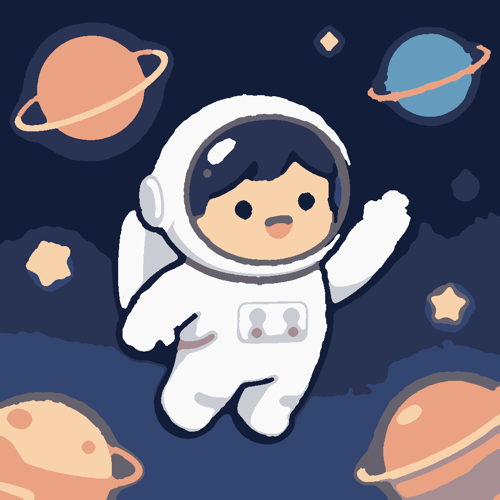 Kleine Astronaut in Ruimte afbeelding 3