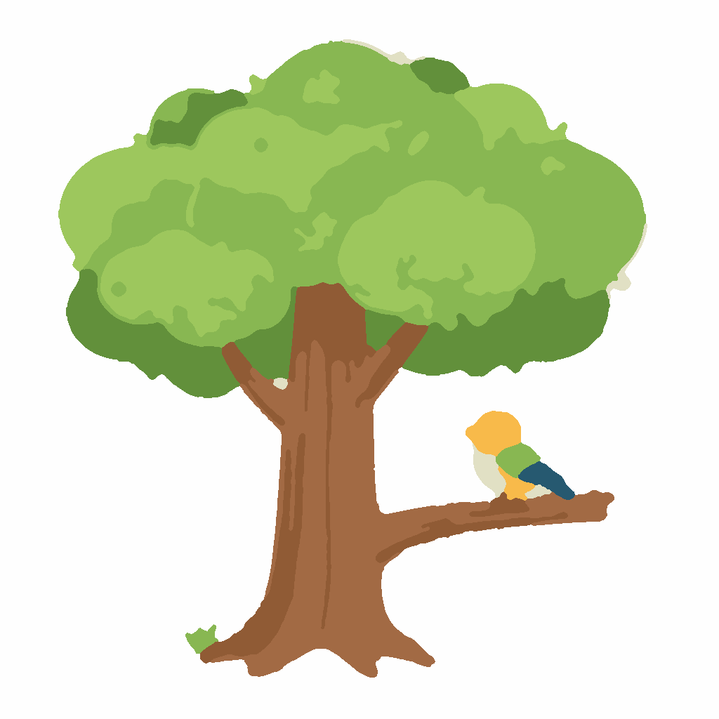 Boom met Vogel en Eekhoorn afbeelding 3