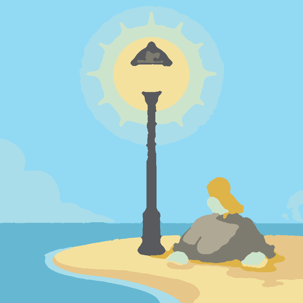 Lantaarnpaal op Zee afbeelding 3