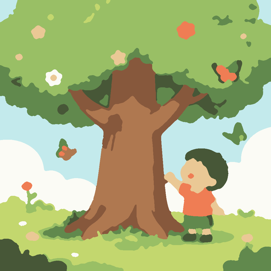 Kleurenpalet Boom met Vlinders afbeelding 3