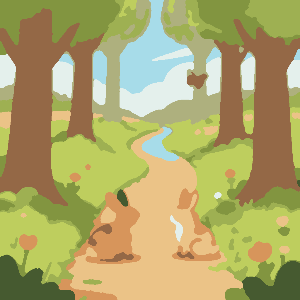 Kleurplaat Bossenlandschap afbeelding 3