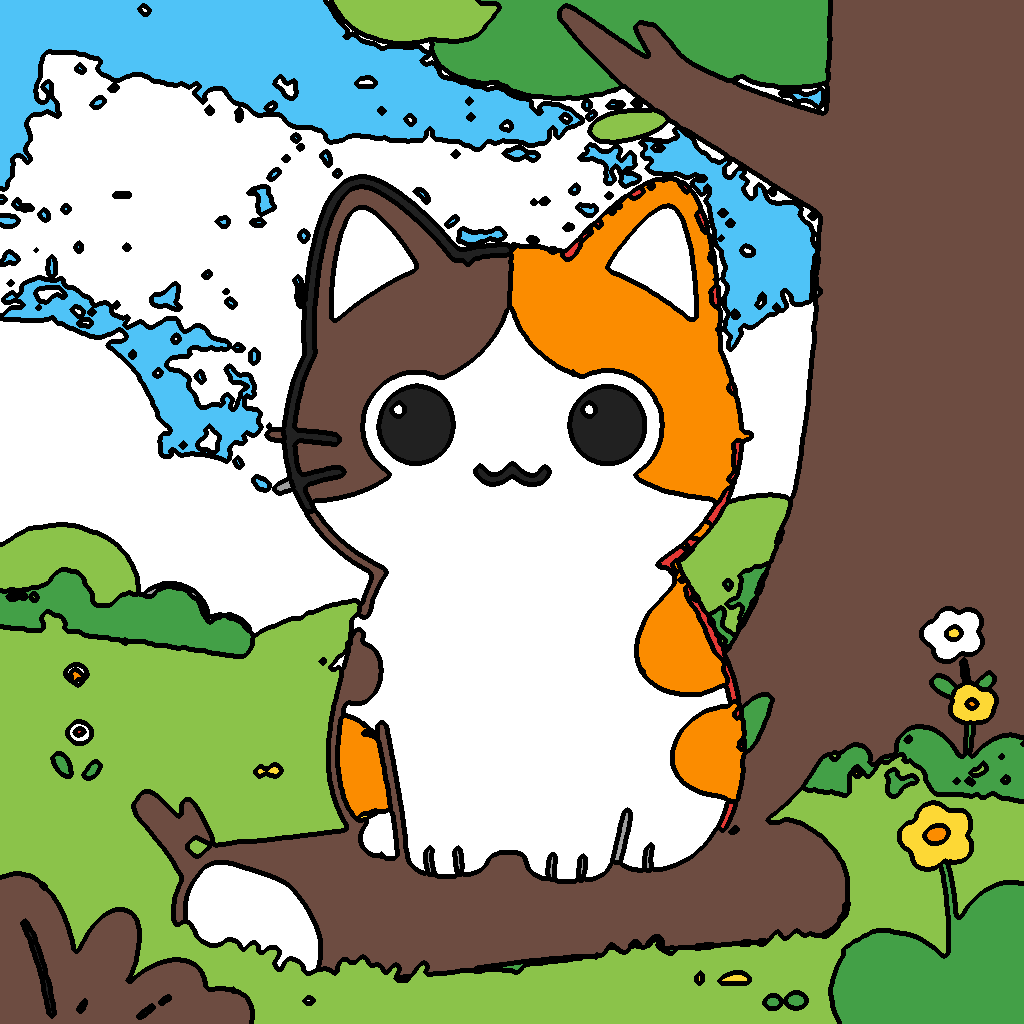 Kat op Boomstronk afbeelding 3