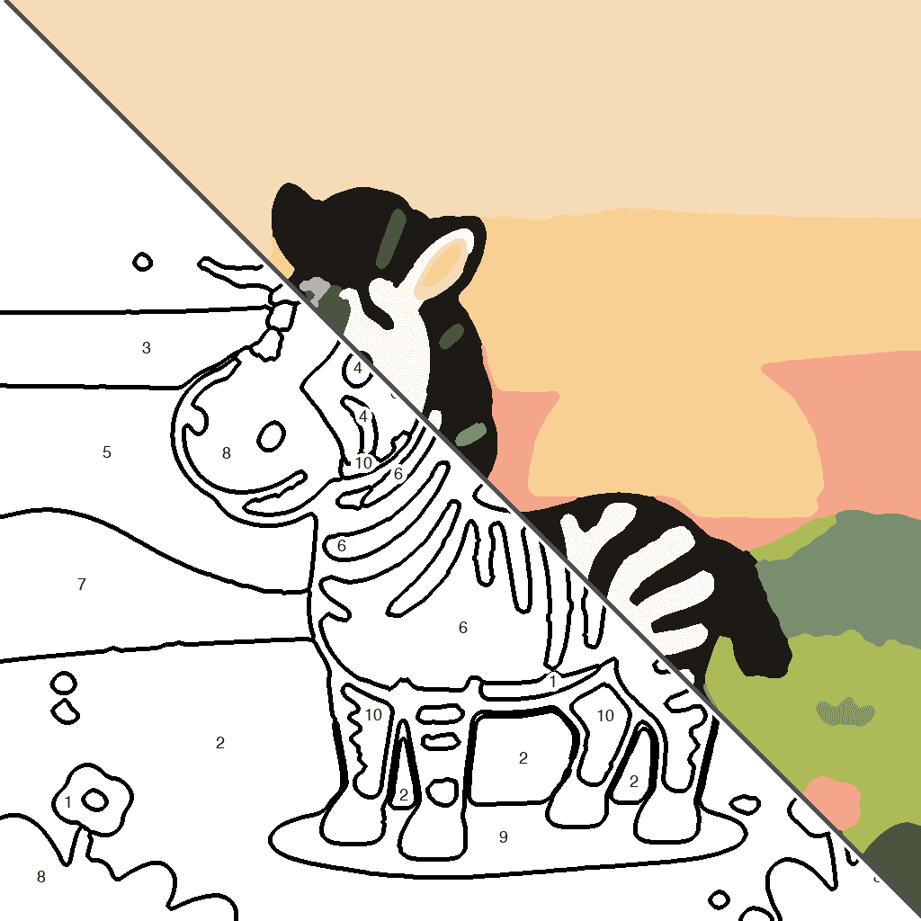 Zebra met Zonsondergang