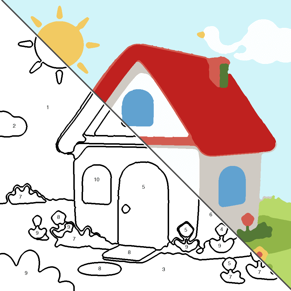 Kleine Huisje met Vogel