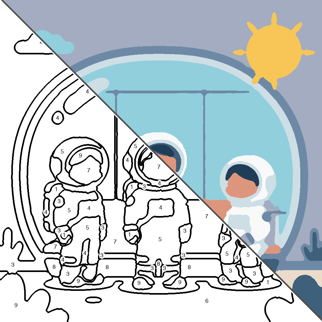 Ruimtestation en Zon