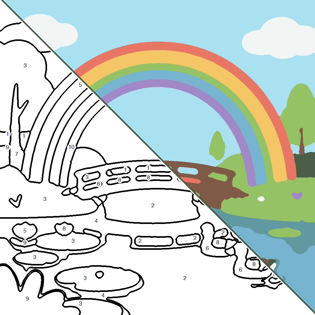 Regenboog over Rivier