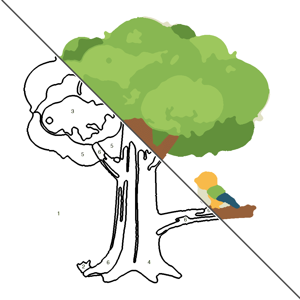 Boom met Vogel en Eekhoorn