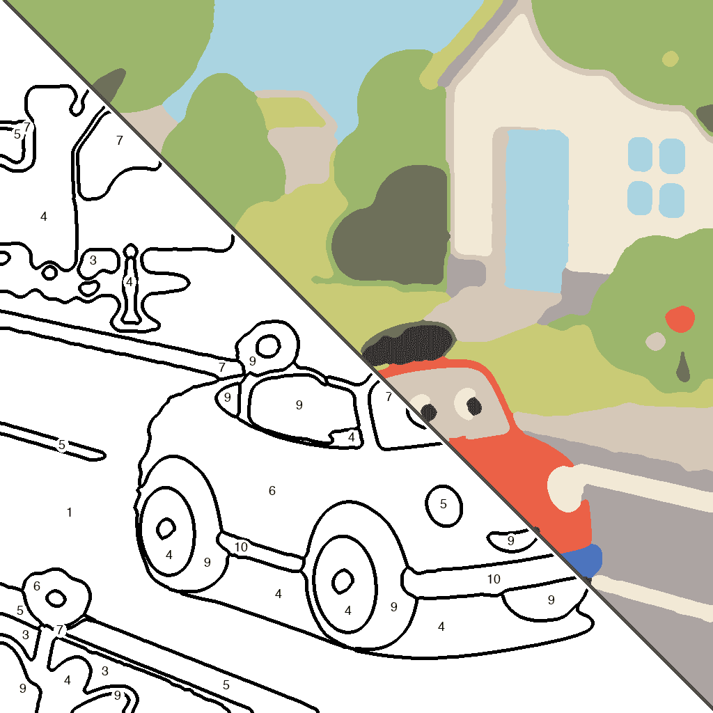 Kleurrijke Speelauto