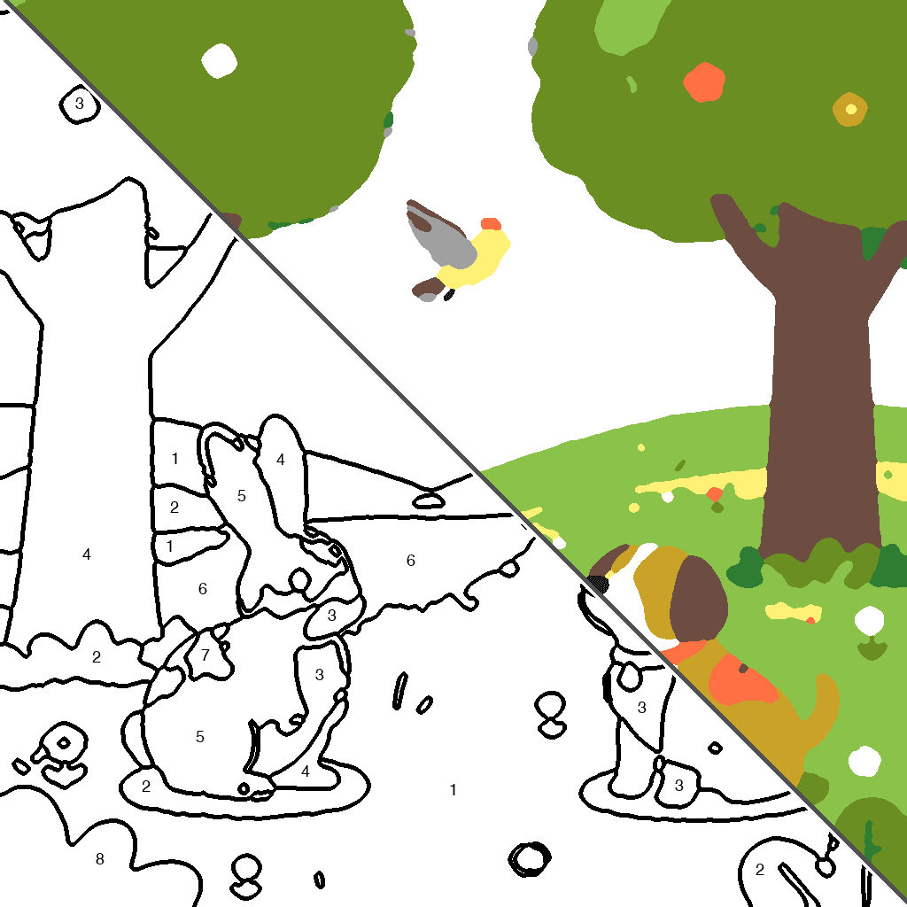 Dieren in het Zonnige Veld kleurplaat