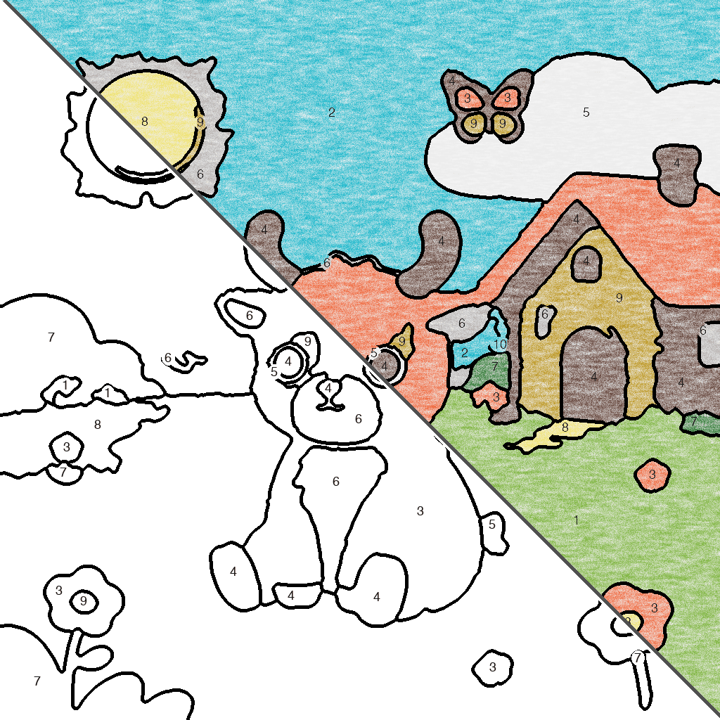 Kleurplaat Beer in het Veld kleurplaat