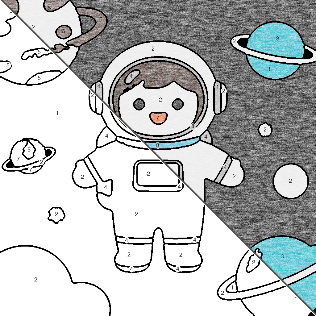 Ruimte-Astronaut Kleurplaat kleurplaat