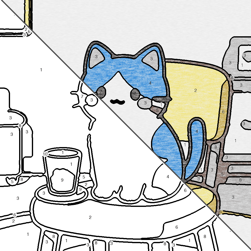 Kat in de Kinderkamer kleurplaat